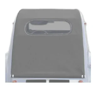 2CV capota larga de lona con ventana pequeña, lona plastificada gris antracita
