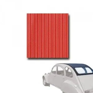 Red 2CV convertible top Vallelunga with external closure