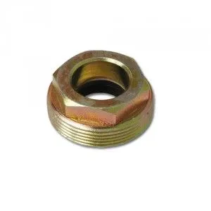 Steering pinion nut with oil seal