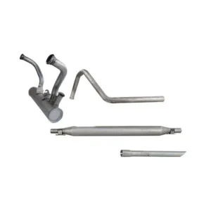 Complete exhaust system for Mehari and Acadiane with short outlets