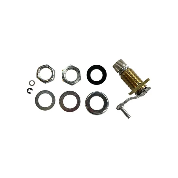 Complete wiper shaft with nuts and seals (offset bracket)