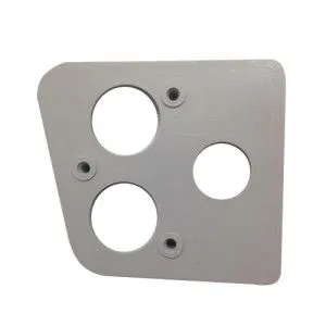Grey rear left taillight riser plate