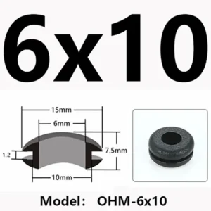 6x10 cable grommet