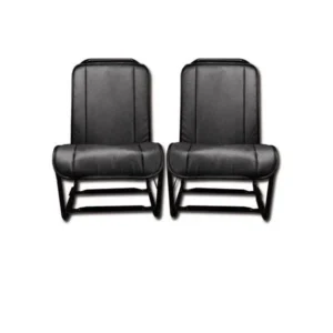 Black perforated left/right van 2-seat trim