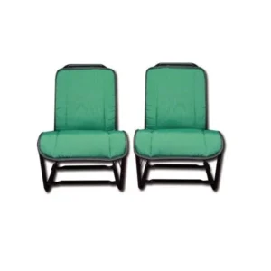 2 x Green Striped Back Trim
