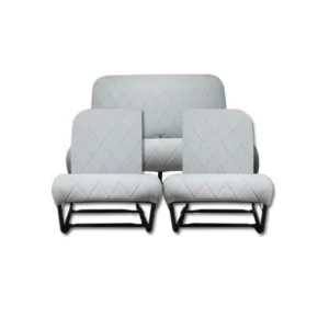 Upholstery: 2 asymmetrical seats + Charleston rear bench seat
