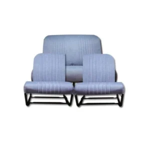 Upholstery: 2 asymmetrical seats + rear bench seat in denim