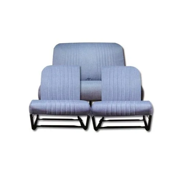 Estofos 2 assentos assimétricos + banco traseiro denim