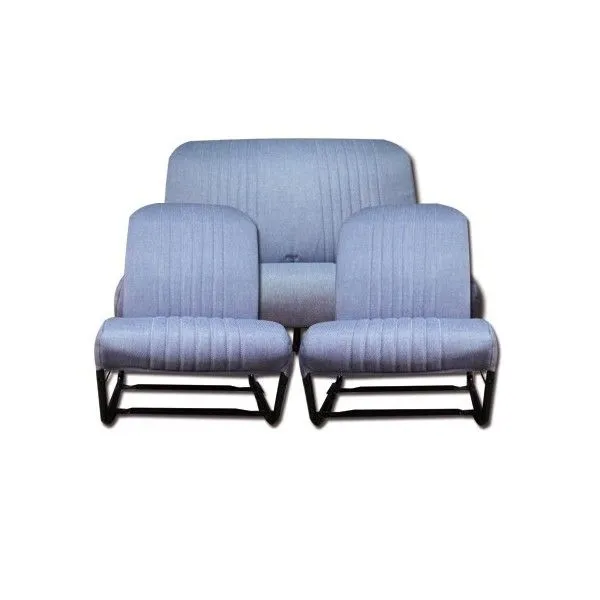 Estofos 2 estofamento de assento simétrico + banco traseiro denim