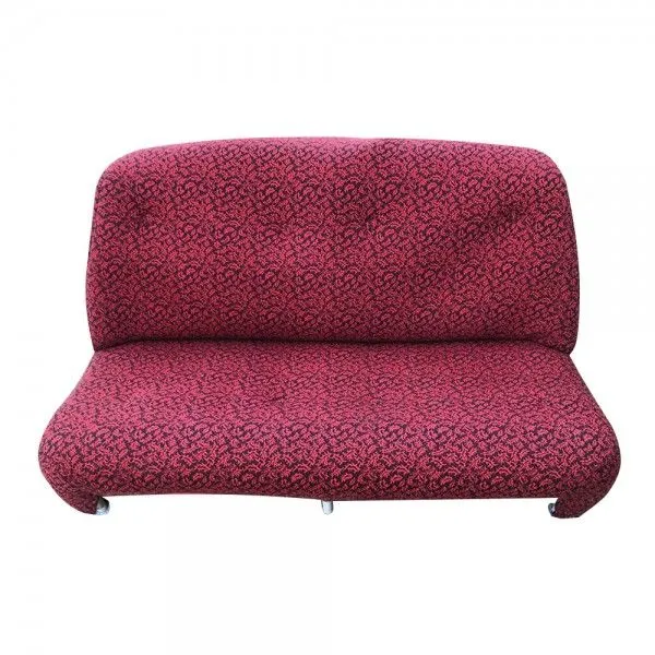 Front and rear bench seat trim for Ami 6, red holly leaf