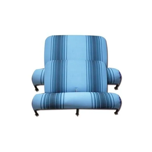 Garnitures banquette avant + arrière bleu rayé