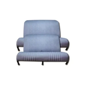 Front and rear bench seat upholstery in denim