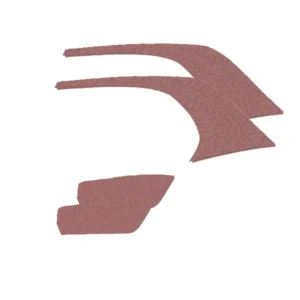 Complete burgundy red felt kit for Dyane without rear quarter panel
