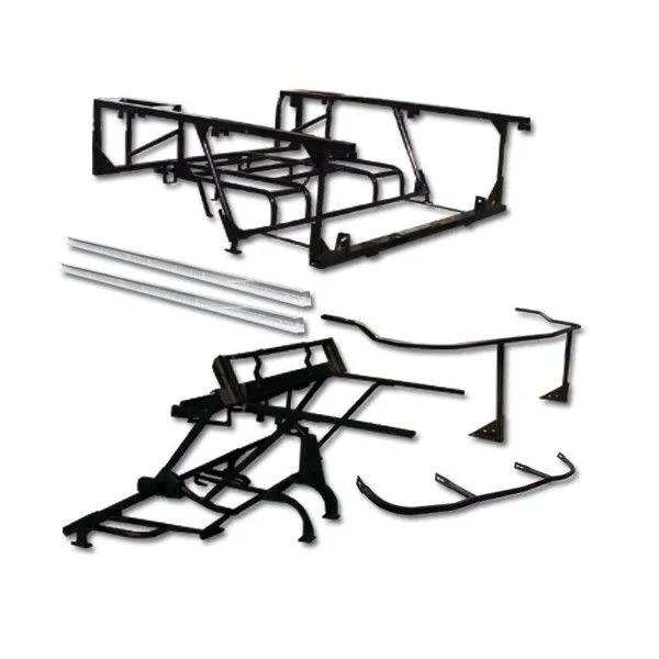 6-piece tubular cradle kit for front and rear Mehari, new galvanized model