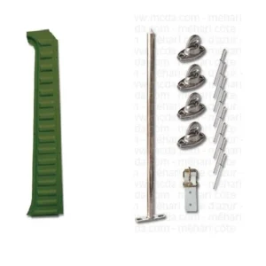 Complete left-hand side pillar, Montana green Mehari