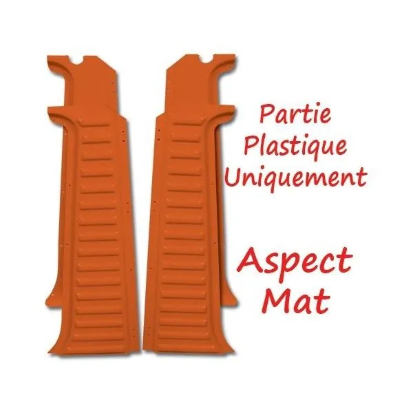 Montant méhari nu orange mat, la paire