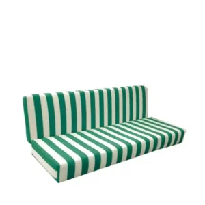 White/green terry cloth rear seat cover for Mehari