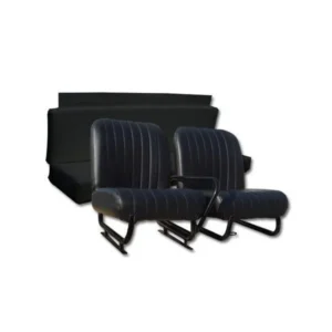 Set of 2 front trim pieces + rear bench seat for black Mehari