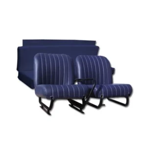 Juego de 2 asientos delanteros + asiento trasero, azul marino
