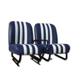 New blue/white front left seat of the Mehari