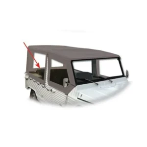 Right side tarpaulin with 4 grey straps