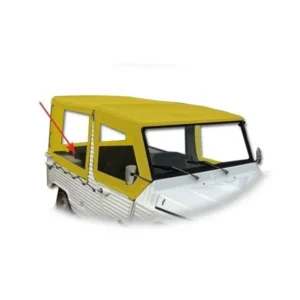 Right side tarpaulin with 4 yellow straps