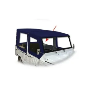 Left side tarpaulin with 4 navy blue straps