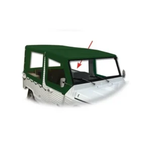 Left side tarpaulin with 4 green straps