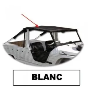 White Mediterranean tarpaulin + crossbar