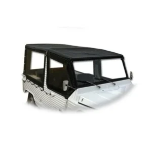 Complete set of tarpaulins with 4 straps (6 pieces) black