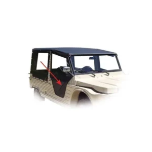 Right-hand door, old model, black PVC canvas cover
