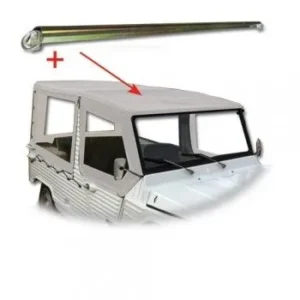 Roof + front crossmember for a white Mehari, 07/1982
