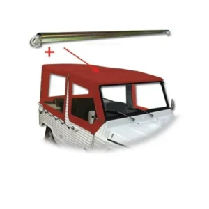 Red roof and front crossmember for a 1982 Mehari (07/1982)