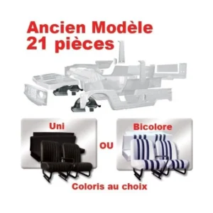 Complete white reinforced body kit for older model