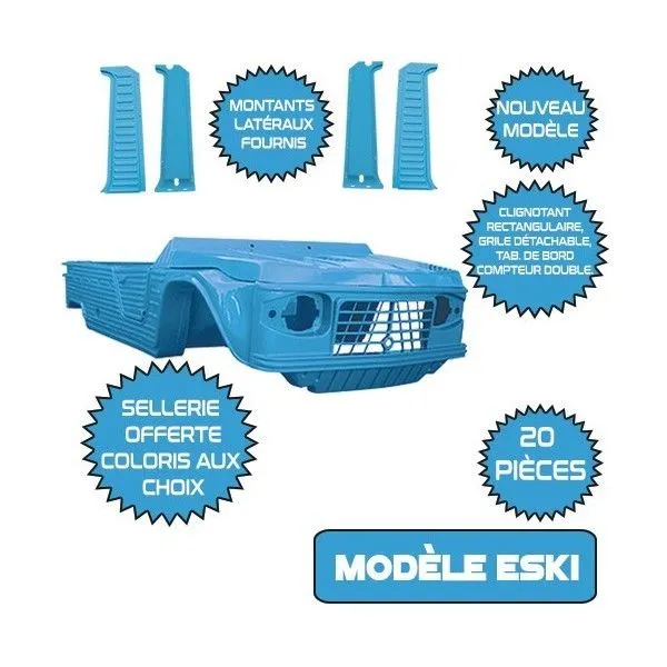 Complete blue eski body kit, new model (20 pieces)