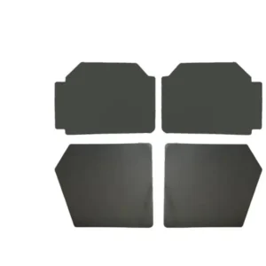 Set of 4 large blue imitation leather 2CV door panels