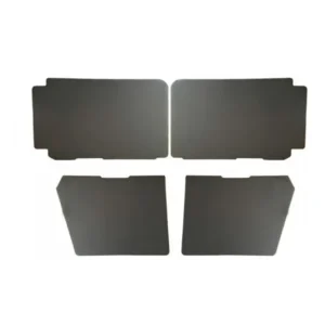 Set of 4 small black imitation leather 2CV door panels