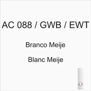 Pintura en aerosol de 298 ml AC 088 / GWB / EWT Meije White años 71 - 76 - 77 - 78 - 83 - 84 - 85 - 86 - 87 - 88 - 89 - 90