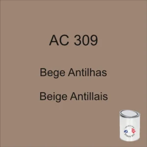 Lata de 1 kg de pintura antillana beige AC 309, 1963