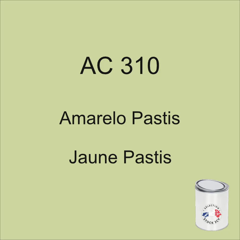 Lata de 1 kg de pintura AC 310 Amarillo Pastis, años 64-65-66-67-68