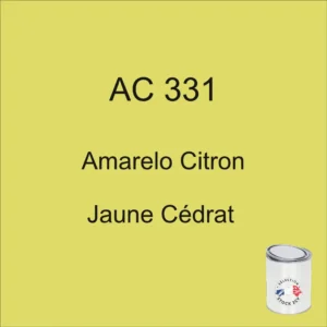 Lata de 1 kg de pintura Amarillo Citron AC 331, años 76-77-78
