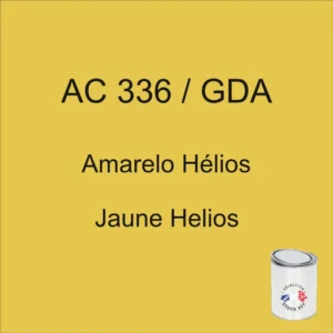 Lata de 1 kg de pintura AC 336/GDA Amarillo Helios, año 83