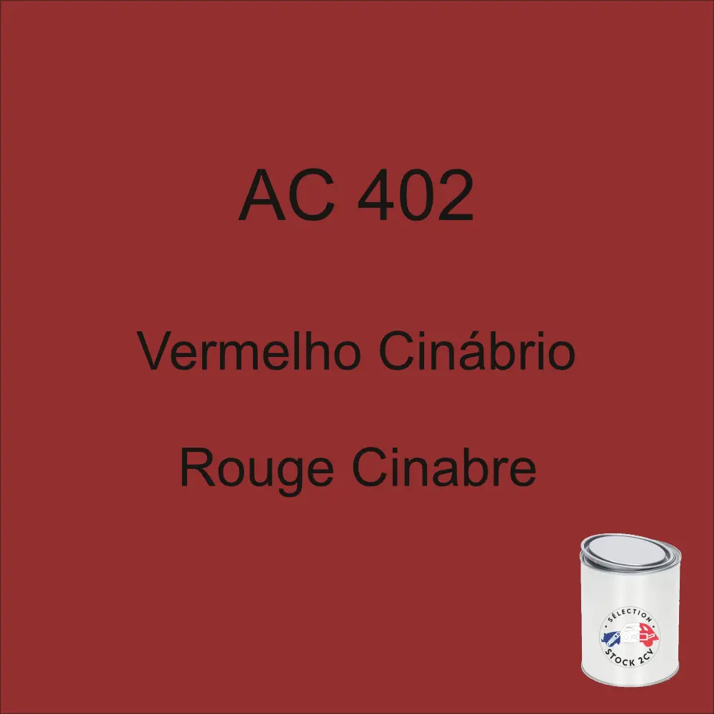 Tinta em lata de 1kg AC 402 Cinnabar Red ano 67