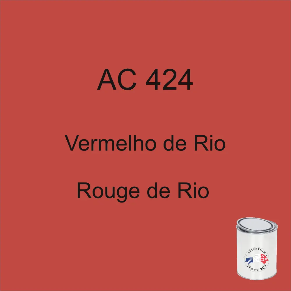 Lata de 1 kg de pintura AC 424 Rojo Río, años 72-73-74-75