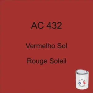 Lata de 1 kg de pintura AC 432 Rojo Sol, años 77-78