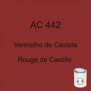 Lata de 1 kg de pintura Rojo Castilla AC 442, años 81-82