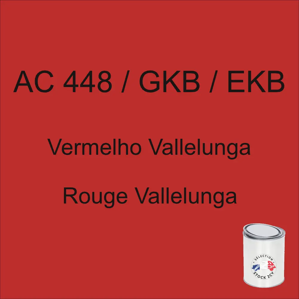 1kg can of AC 448 / GKB / EKB Vallelunga Red paint, years 83 - 84 - 85 - 86 - 87 - 88 - 89 - 90