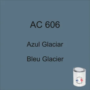 Lata de 1 kg de pintura azul glaciar AC 606, años 60-61-62