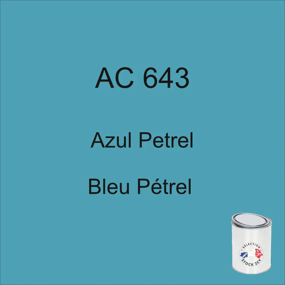 Tinta em lata de 1kg AC 643 Petrel Blue anos 75-76