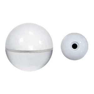 Pommeau levier vitesse blanc bague chromée